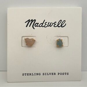 Madewell Mismatched Heart Rock Stud Earrings